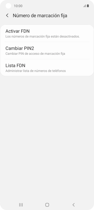 Pulsa Activar FDN.