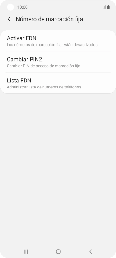 Pulsa Activar FDN.