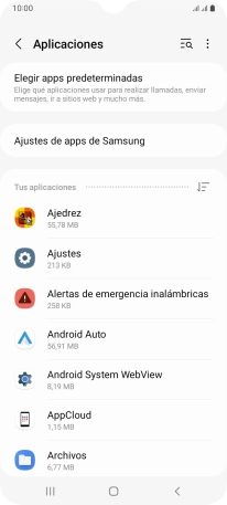 Pulsa la app deseada.