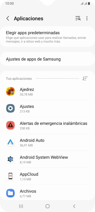 Pulsa la app deseada.