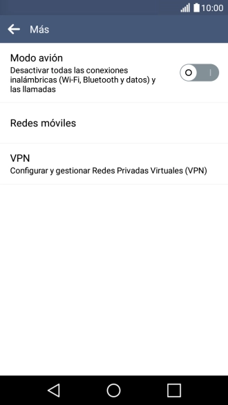 Pulsa Redes móviles.