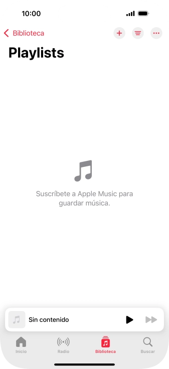 Pulsa el icono de nueva lista de reproducción. Pulsa el icono de nueva lista de reproducción.