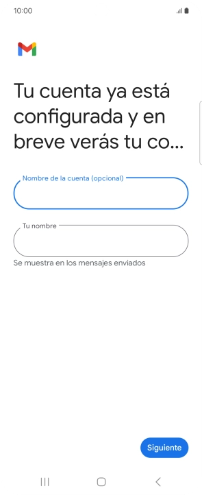 Pulsa Tu nombre e introduce el nombre del remitente.