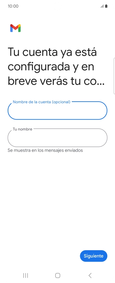 Pulsa Tu nombre e introduce el nombre del remitente.