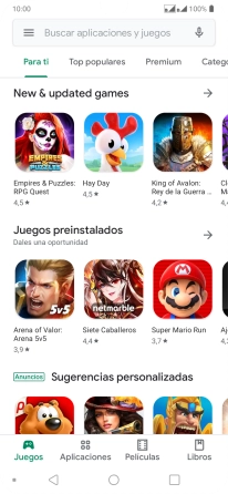 Desliza el dedo hacia la derecha desde la parte izquierda de la pantalla.