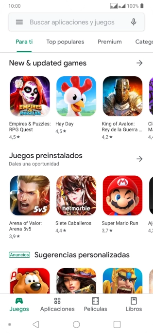 Desliza el dedo hacia la derecha desde la parte izquierda de la pantalla.