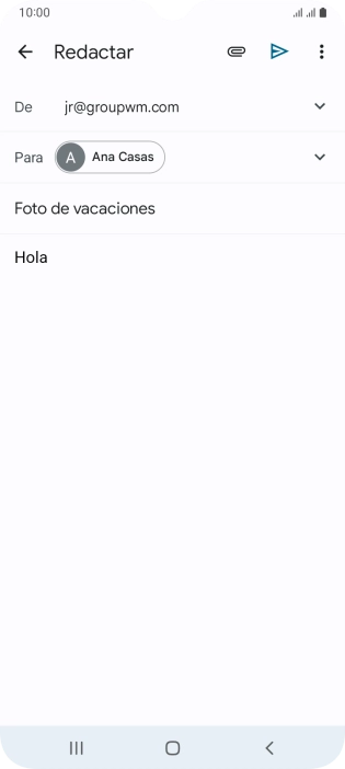 Pulsa el icono de anexos.