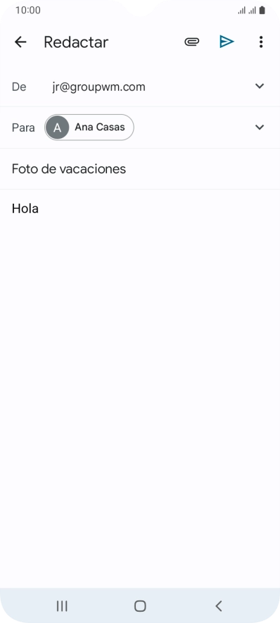 Pulsa el icono de anexos.