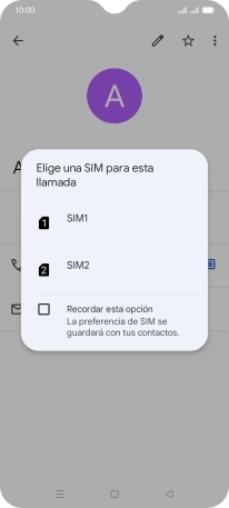Pulsa la tarjeta SIM deseada.