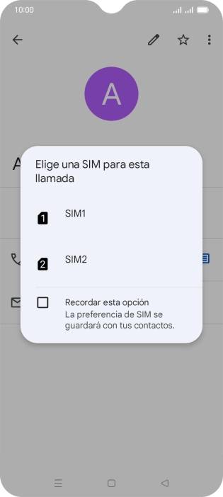 Pulsa la tarjeta SIM deseada.