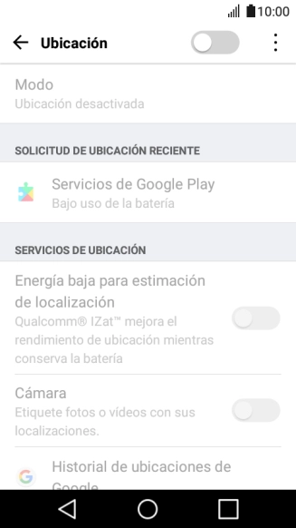 Pulsa el indicador junto a 