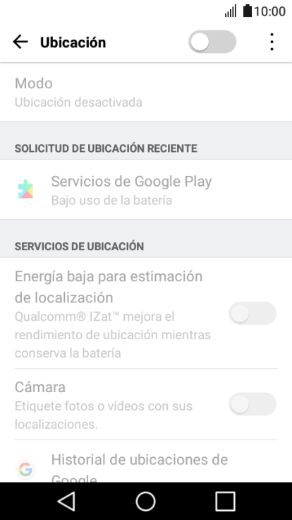 Pulsa el indicador junto a 