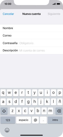 Pulsa Contraseña e introduce la contraseña de tu cuenta de correo electrónico.