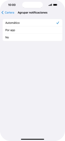 Pulsa el ajuste deseado.