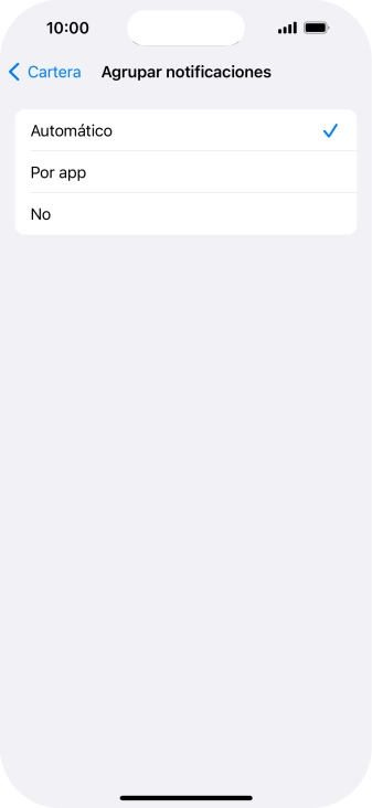 Pulsa el ajuste deseado.