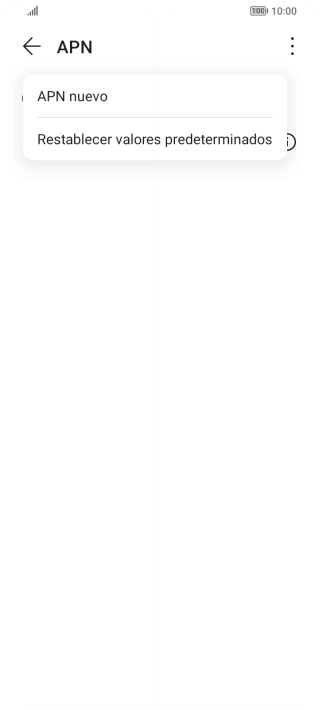Pulsa APN nuevo.