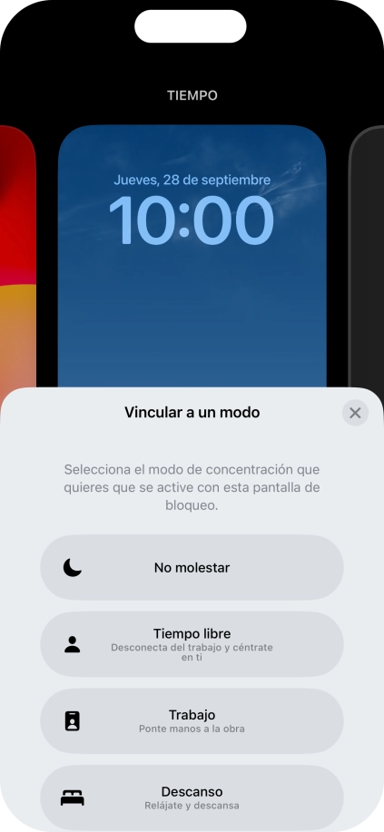 Pulsa un modo de concentración.