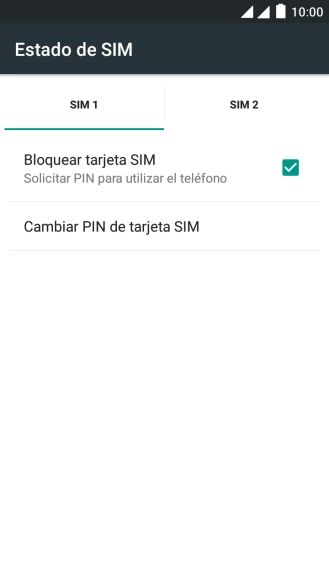 Pulsa la tarjeta SIM deseada.