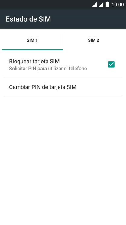 Pulsa la tarjeta SIM deseada.