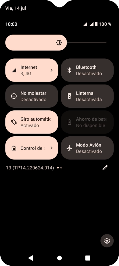 Pulsa el icono de ajustes.