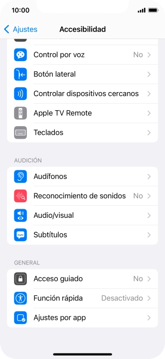 Pulsa una categoría bajo 