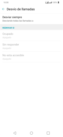 Pulsa el tipo de desvío deseado.