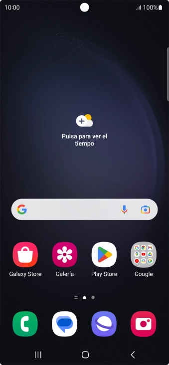 Desliza dos dedos hacia abajo desde la parte superior de la pantalla.