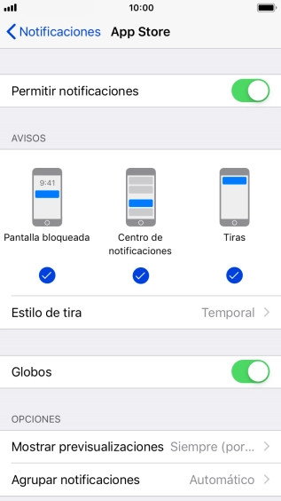 Pulsa el indicador junto a 
