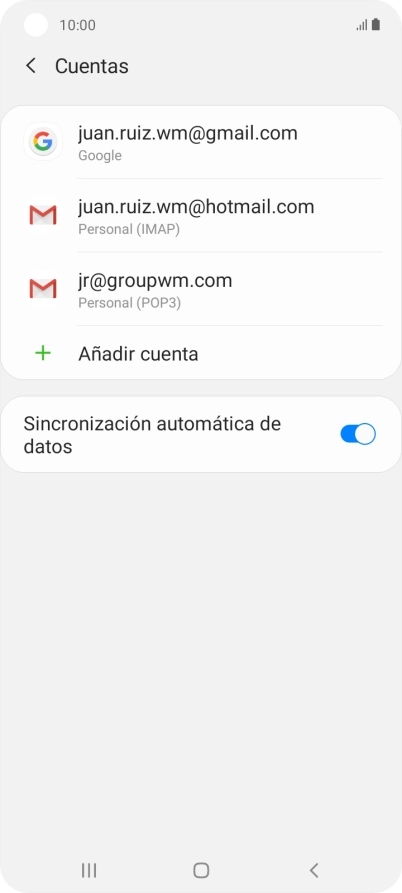 Pulsa el indicador junto a 
