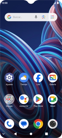 Desliza dos dedos hacia abajo desde la parte superior de la pantalla.