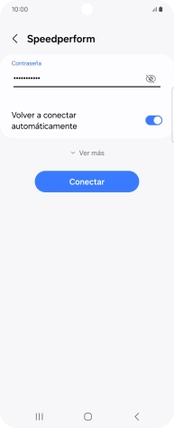 Introduce la contraseña de la red wifi y pulsa Conectar.