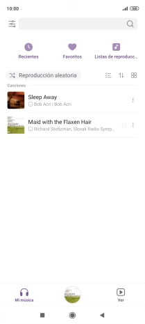 Pulsa el archivo de música deseado.