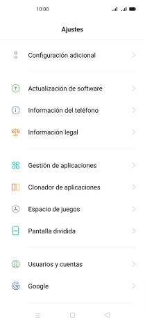 Pulsa Configuración adicional.