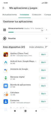 Pulsa la app deseada.