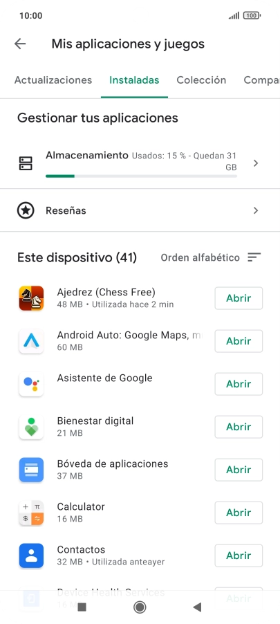 Pulsa la app deseada.