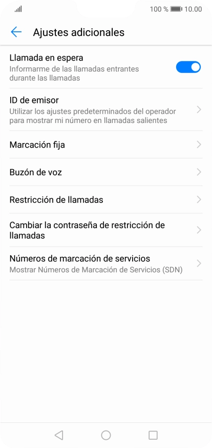 Pulsa Buzón de voz.