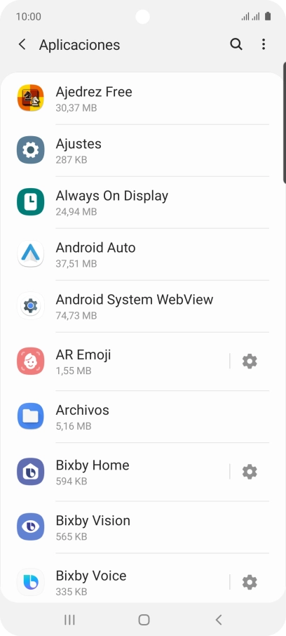 Pulsa la app deseada.