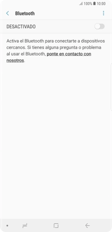 Pulsa el indicador para activar la función.