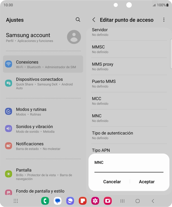 Introduce 01 y pulsa Aceptar.