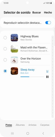 Al encontrar un timbre de llamada de tu gusto, pulsa Hecho. Al encontrar un timbre de llamada de tu gusto, pulsa Hecho.