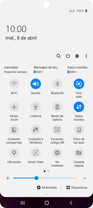 Pulsa el icono de ajustes.