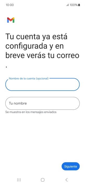 Pulsa Tu nombre e introduce el nombre del remitente.