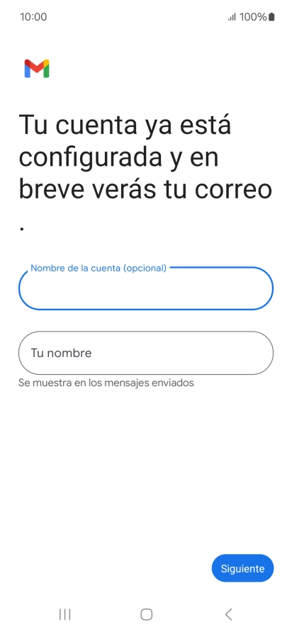 Pulsa Tu nombre e introduce el nombre del remitente.