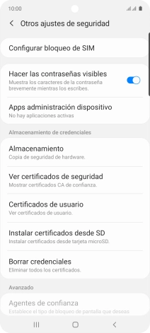 Pulsa Configurar bloqueo de SIM. Pulsa Configurar bloqueo de SIM.