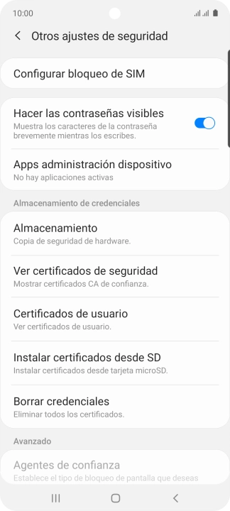Pulsa Configurar bloqueo de SIM. Pulsa Configurar bloqueo de SIM.