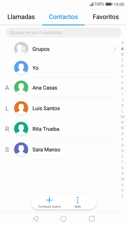 Pulsa el contacto deseado.