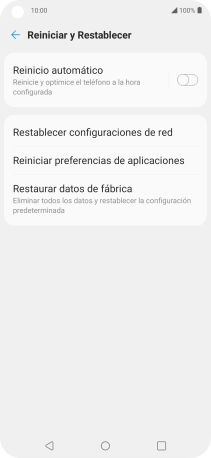 Pulsa Restaurar datos de fábrica. Pulsa Restaurar datos de fábrica.