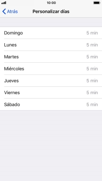 Pulsa los días deseados.