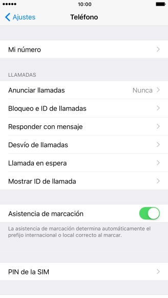 Pulsa PIN de la SIM.