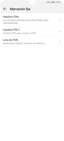 Pulsa Habilitar FDN.